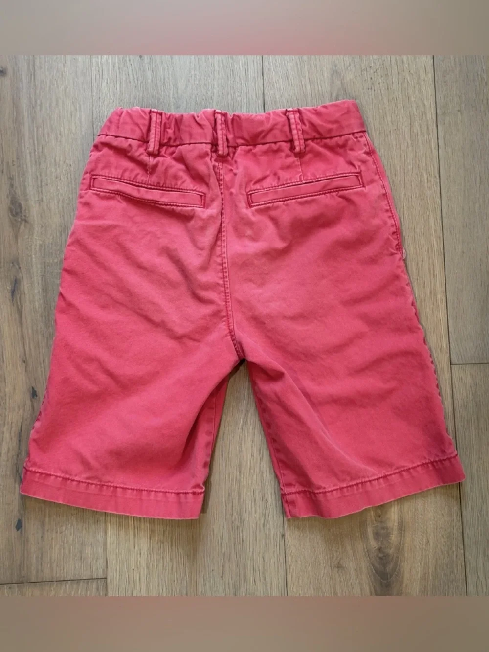 Gap boys 8 reg cotton chino shorts pink-red